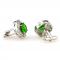 Green Crown Cut Crystal Cufflinks 2.JPG